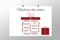 Affiche pour décoration de Noël pour institut de beauté ou spa "idées cadeaux"