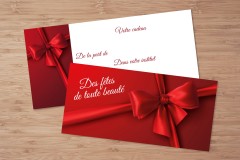 Création de chèques cadeaux personnalisés Noël