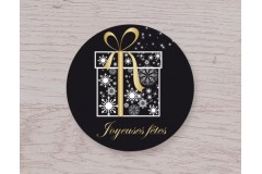 Lot d'étiquettes autocollantes Joyeuses fêtes