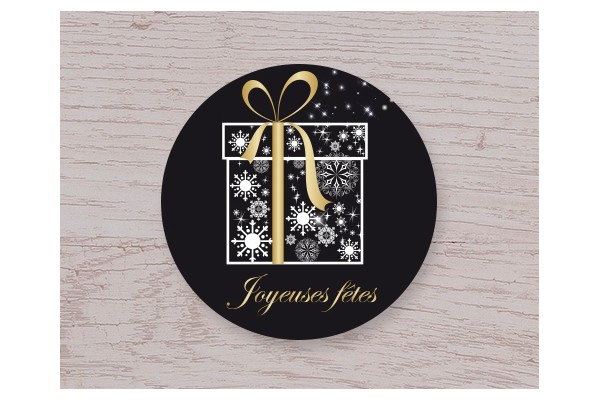 Lot d'étiquettes autocollantes Joyeuses fêtes