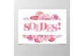 Affiche Soldes fleurs