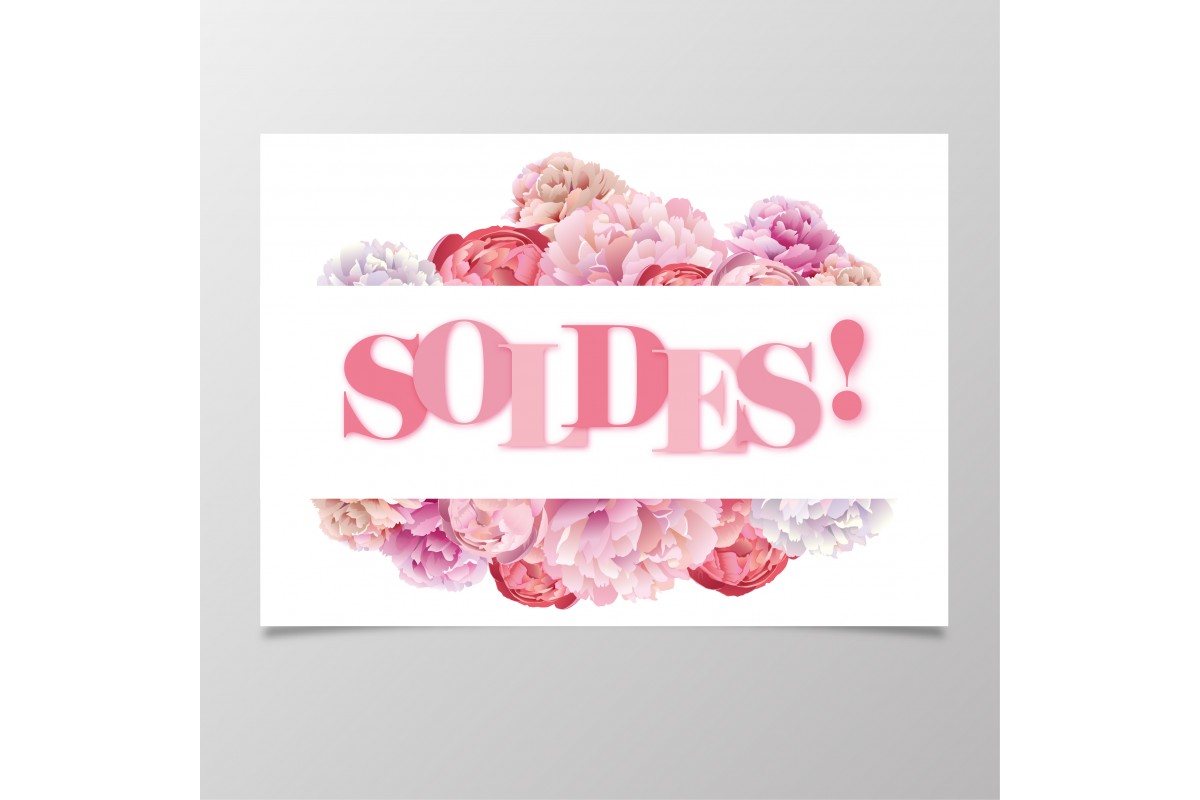 Affiche Soldes ! pour la vitrine