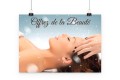 Affiche pour décoration de Noël pour institut de beauté ou spa "Offrez de la beauté"