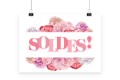 Affiche Soldes fleurs