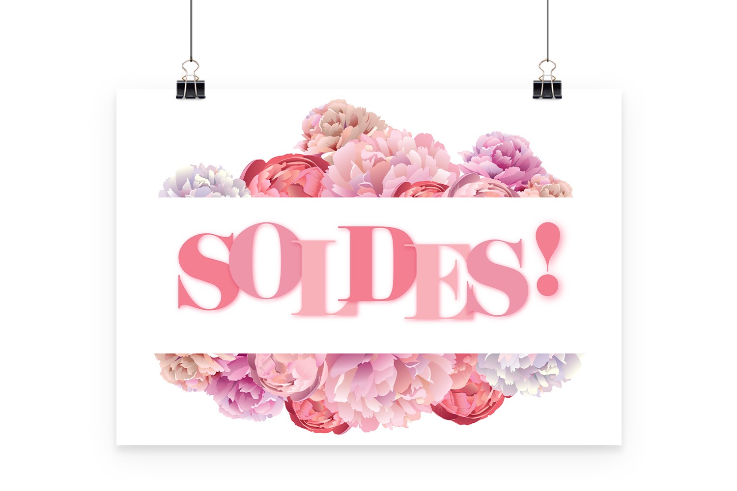 Affiche Soldes ! pour la vitrine